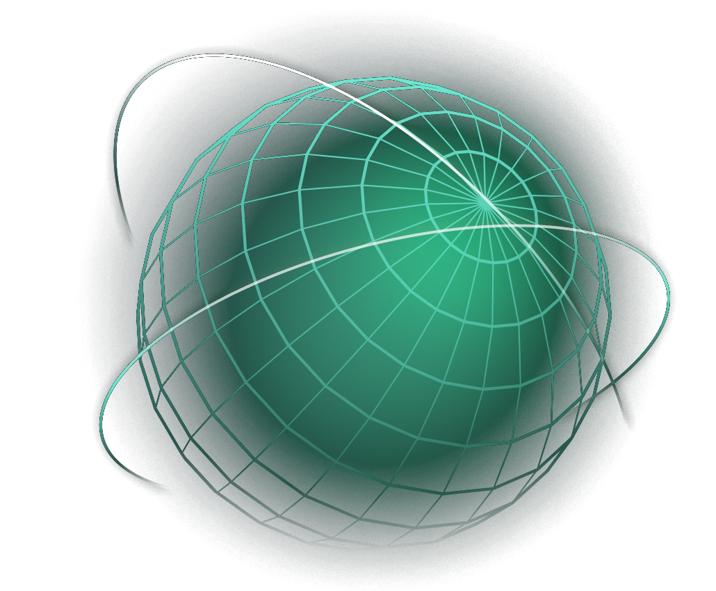 Cosmic 3D Wireframe Orbital Globe